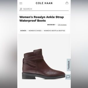 NWOT Cole Haan Dark Brown Ankle Booties